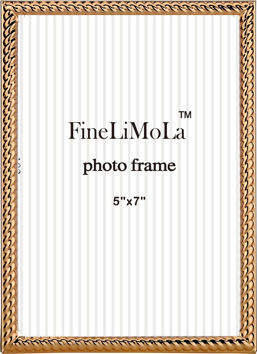 4x4 Gold Rope Design Metal Picture Frame With Mat for 3x3'', Premium Velvet Backing Real Glass Front Desktop & Wall Display Elegant Home Decor