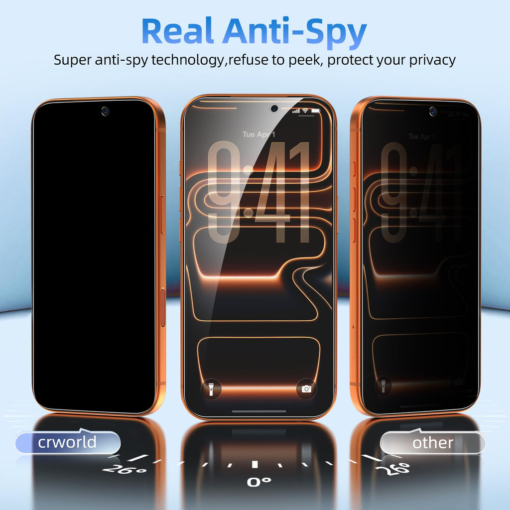 WHPXJY Privacy Screen Protector for iPhone 11 Pro Max & iPhone Xs Max (2 Pack), Tempered Glass Film with 28° Privacy Protection, Anti-Scratch, Easy Installation, Bubble-Free (Not for iPhone 11)