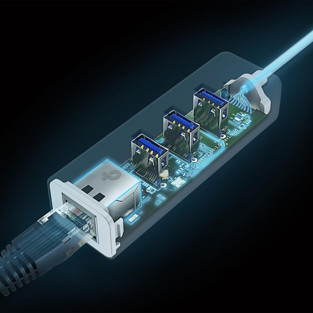TP-Link Ethernet Splitter 1 to 2, 1000 Mbps High Speed Dual-Port Internet Splitter, Compatible w/ Cat8/7/6/5e/5, USB-C & Ethernet Cables Included, Aluminum Case, Plug and Play for Routers & More EH210