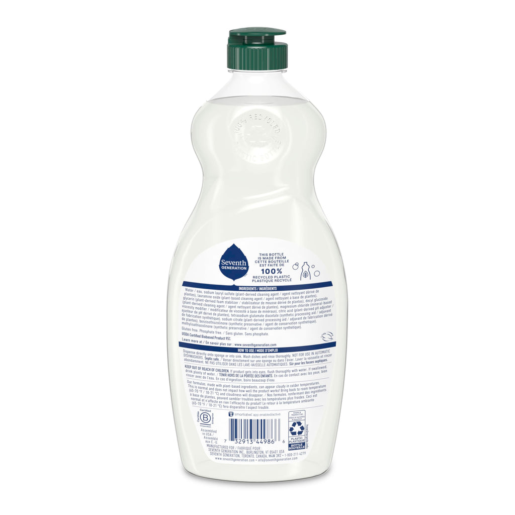 Seventh Generation Dish Liquid Soap Clementine Zest Lemongrass Dishwashing Soap Liquid Soap 19 oz