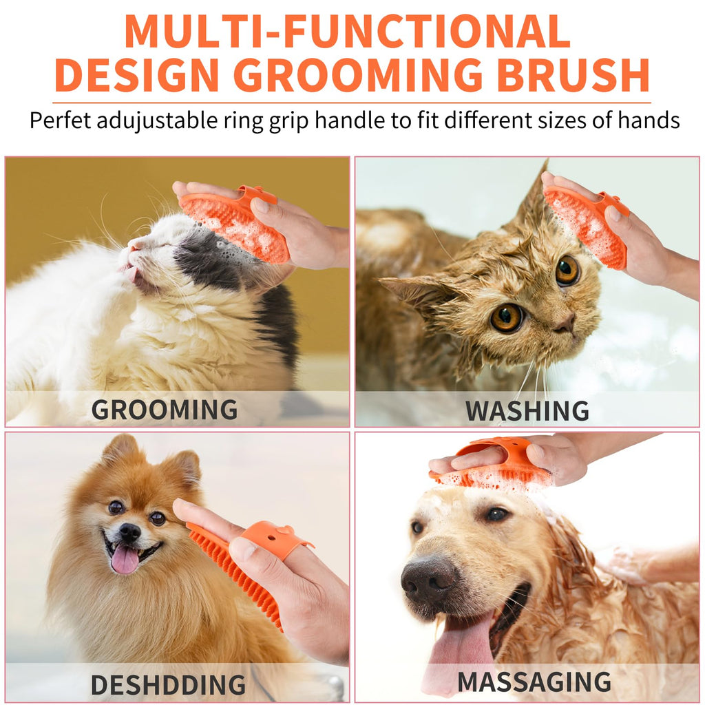 Professional 7 in 1 Dog Paw Cleaner for Dogs & Cats - Includes 1 Portable Paw Washer, 1 Bath Brush, 2 Dog Toothbrushes and 3 Absorbent Towels Note: Fits Paws up to 2 Inches Wide (Small, Black)
