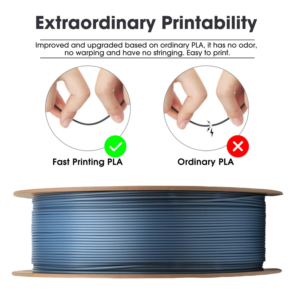 eSUN 10KG Bulk PLA Basic Filament 1.75mm, Black, 10 Spool Pack (1KG/Spool) High Speed PLA Bundle, 3D Printing Filament for Fast Printing