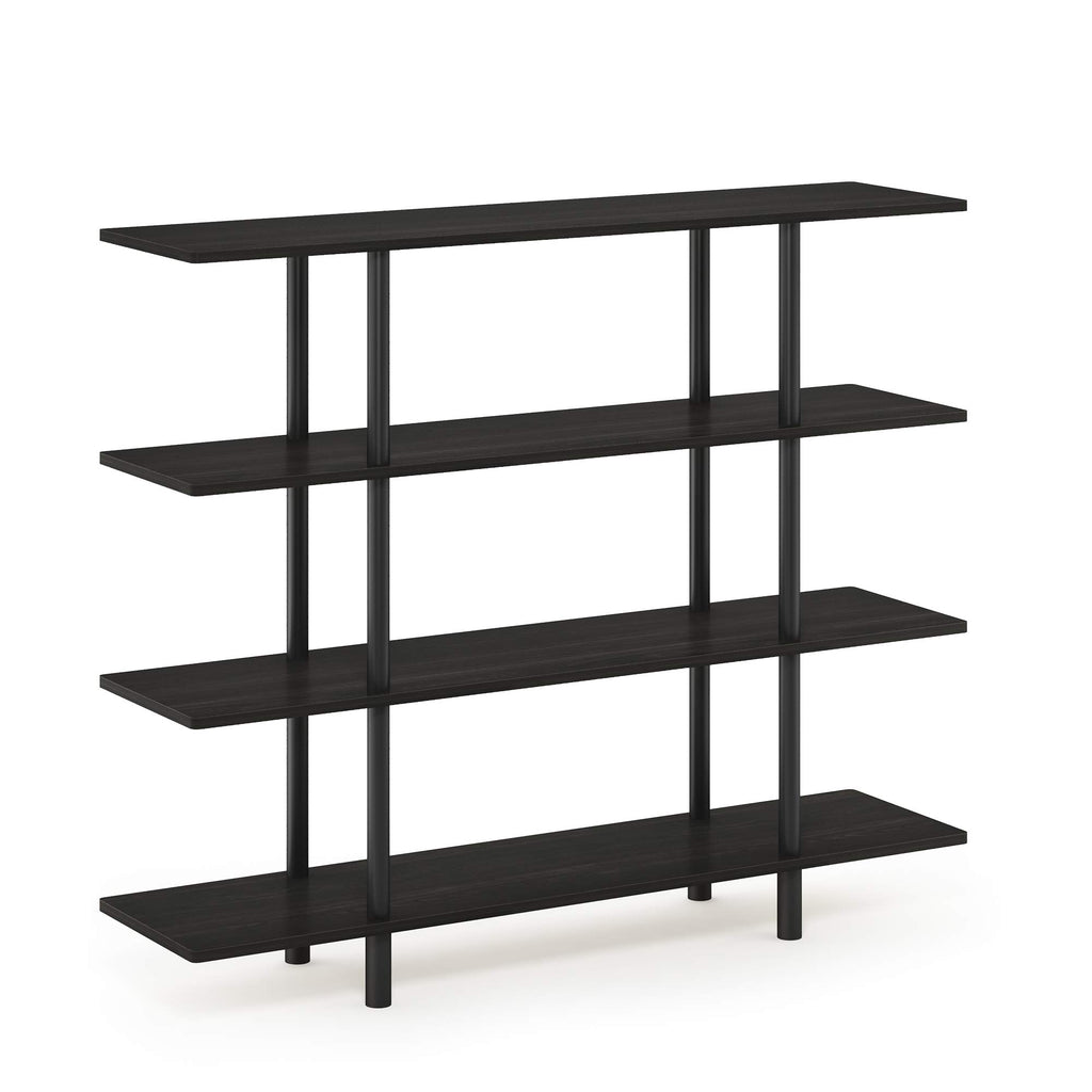 Furinno Turn-N-Tube 4-Tier Design Display Rack, Espresso/Black