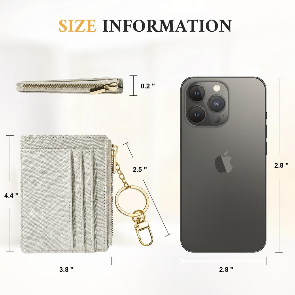 Sodsay Card Case Slim Front Pocket Wallet for Women Credit Card Holder with Keychain | Slim, Credit Card Holder, Front Pocket, with Keychain | Slim