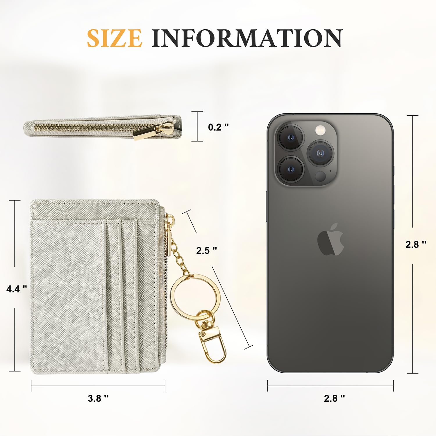 Sodsay Card Case Slim Front Pocket Wallet for Women Credit Card Holder with Keychain | Slim, Credit Card Holder, Front Pocket, with Keychain | Slim