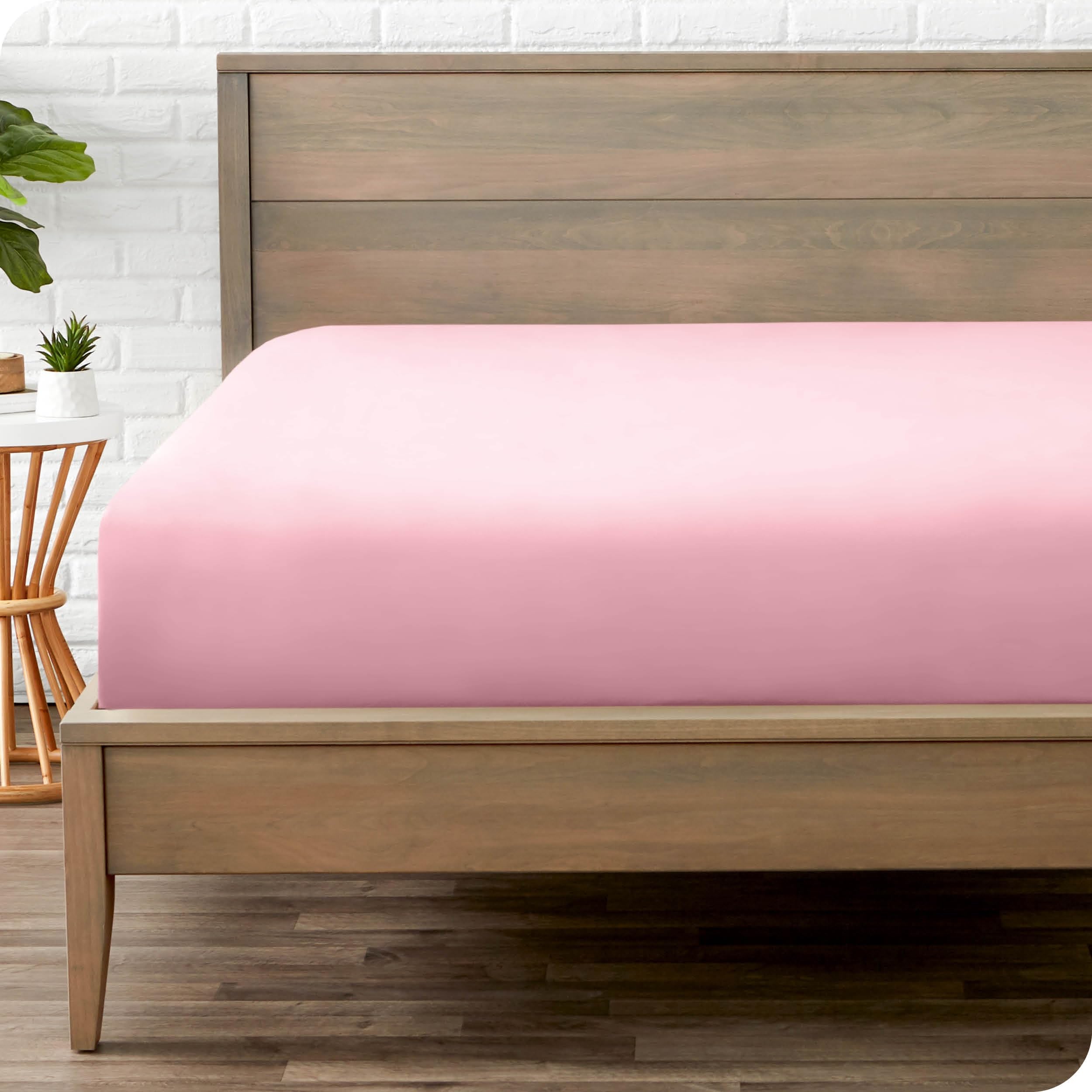 Bare Home Fitted Bottom Sheet Twin Size - Premium 1800 Ultra-Soft - Hotel Luxury - Deep Pocket - Durable and Long Lasting (Twin, White)
