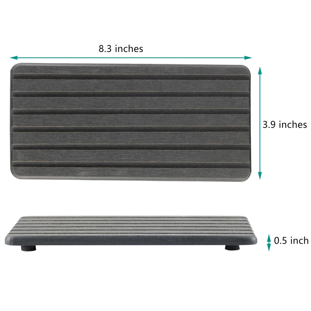 NiuYichee 2 PCS Water Absorbent diatomite Coasters, 7.1" x 3.5" Water Absorbing Stone Tray for Sink, Stone Drying mat for Kitchen Counter, Stone soap Tray Used for Hand Soaps & toiletries & Plants