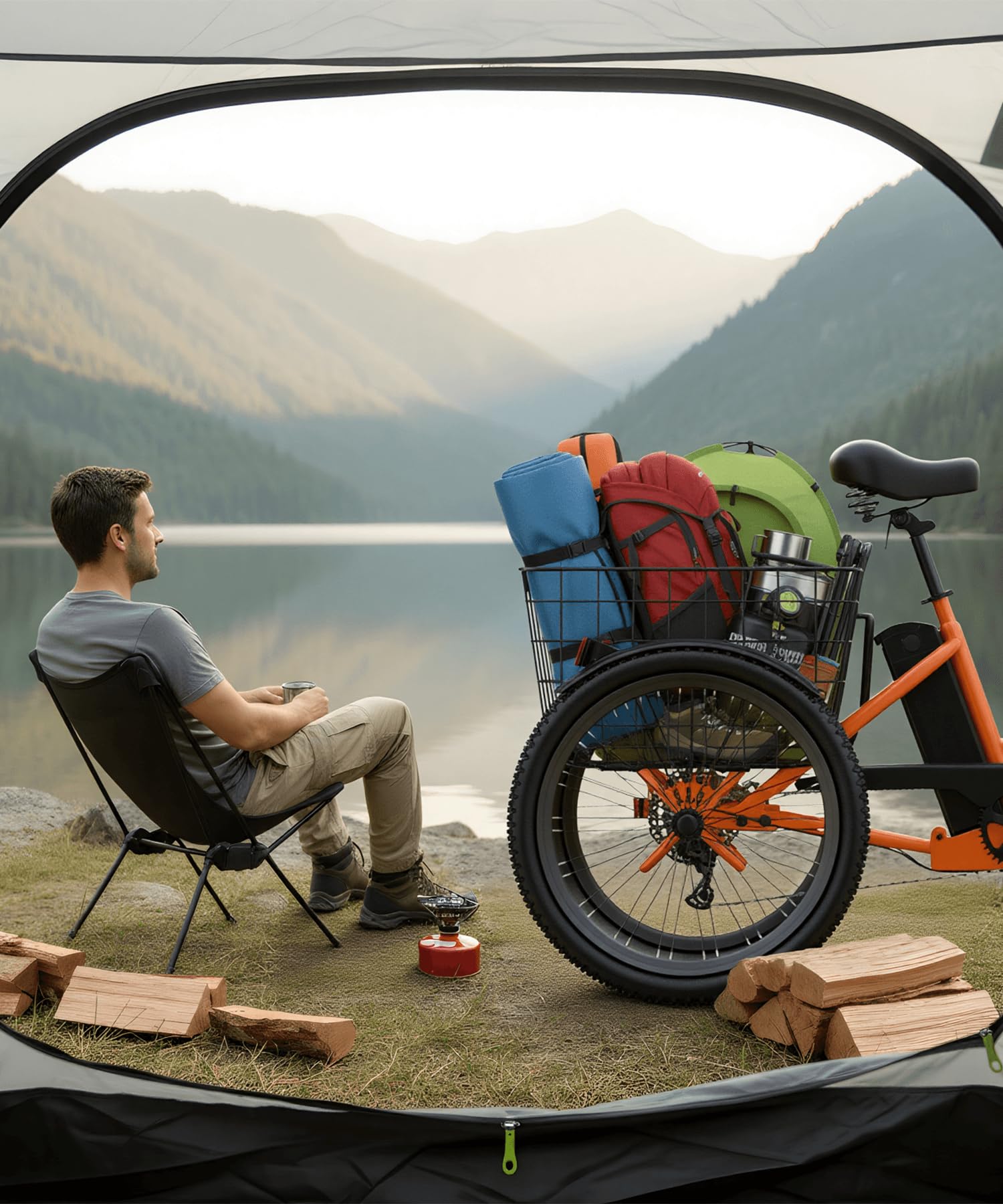 ANCHEER Electric Tricycle for Adults, Peak 600W Folding Electric Trike, 24" 499Wh Ebike for Seniors, 15.5MPH Electric Bike, Removable Battery, 3 Wheel, LCD, Rear Differential, Basket