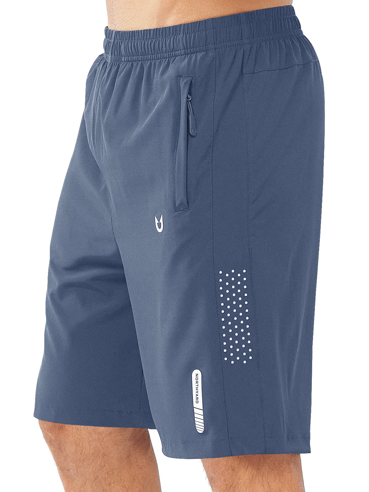 NORTHYARD Men's Athletic Running Shorts Gym Workout 7"/9"/5" Quick Dry Lightweight Sports Basketball Tennis 3 Zipper Pockets