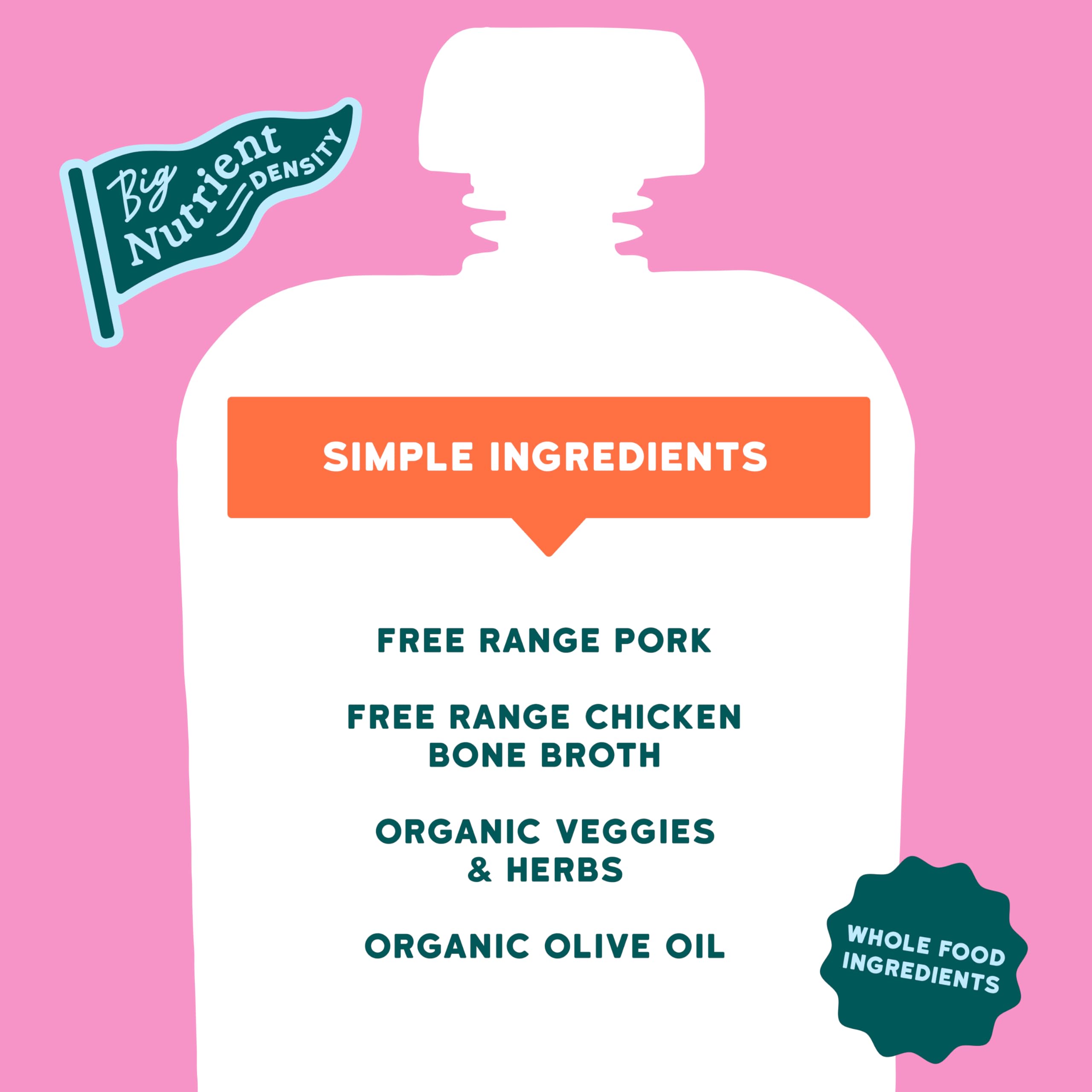 Serenity Kids Bone Broth Puree Made With Organic Veggies | Clean Label Project Purity Award Certified | 3.5 Ounce BPA-Free Pouch | Grass Fed Beef Pot Roast | 1 Count