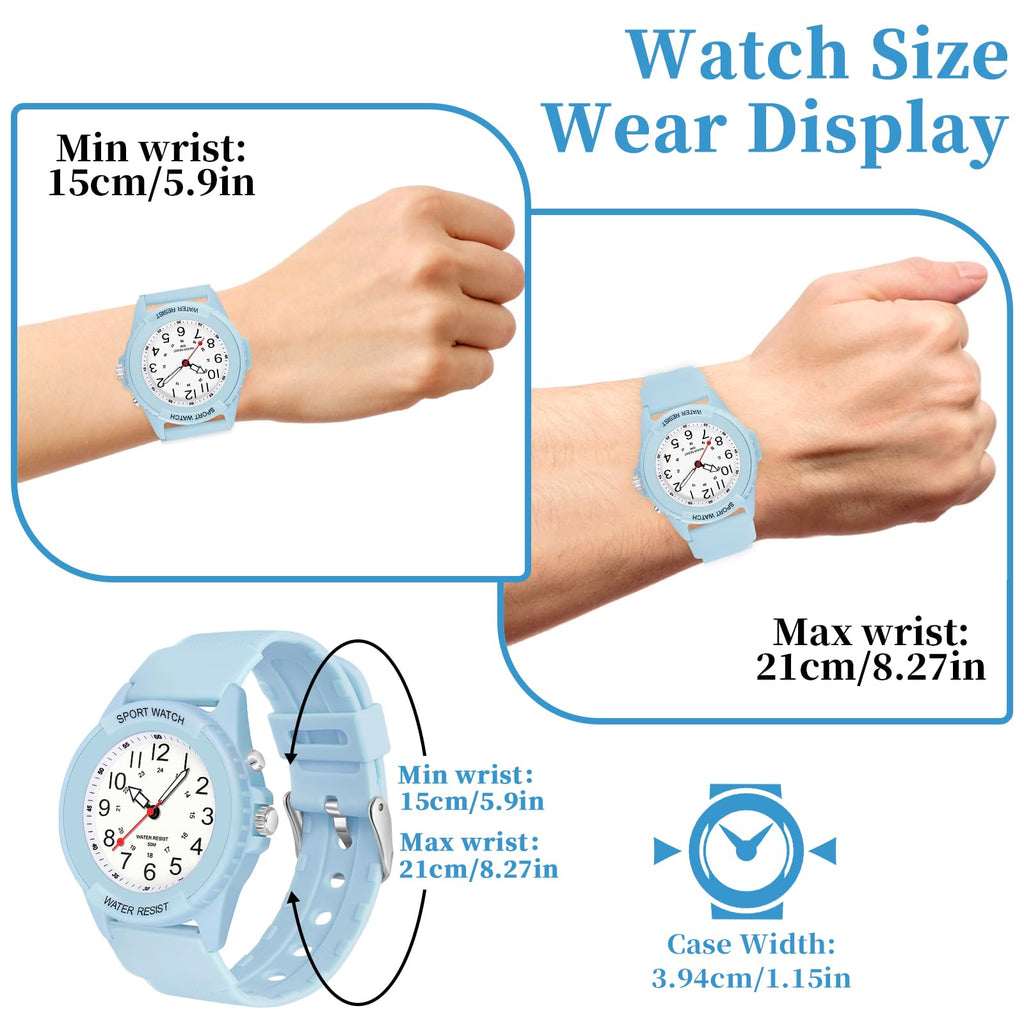 PROKING Waterproof Nurse Watch for Medical Professionals Students Women Men, Night Light, 12/24 Hour Military Time Easy to Read Dial, Second Hand Watch for Nursing Day Gifts