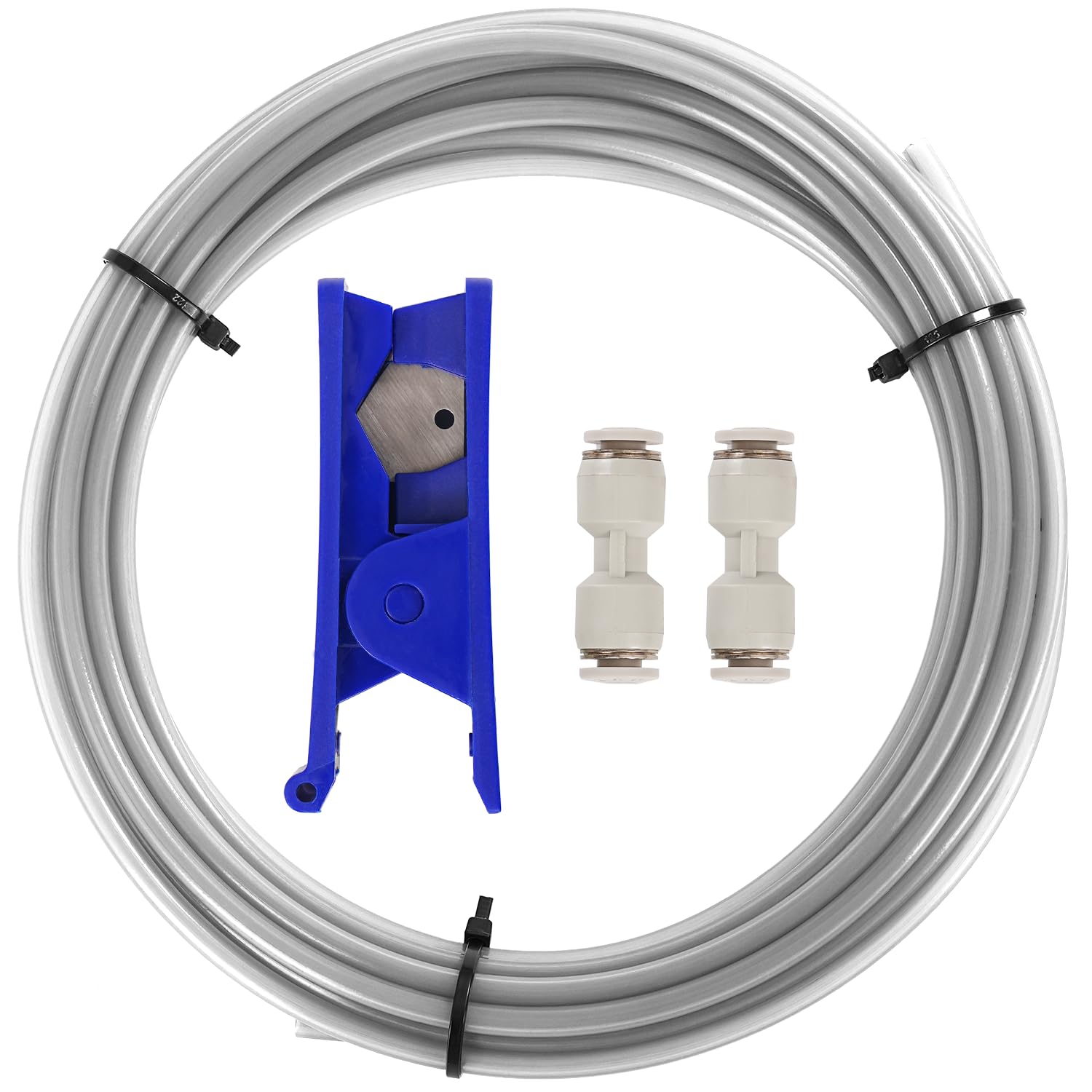 Capricorn Bowden PTFE Tubing 1M XS Series 1.75MM Filament with 2X PC4-M6 & 2X PC4-M10 Pneumatic Fittings & Tube Cutter for Creality Ender 3 V2/ Ender 3/ Ender 3 Pro/Ender 5/ CR-10/10S 3D Printer
