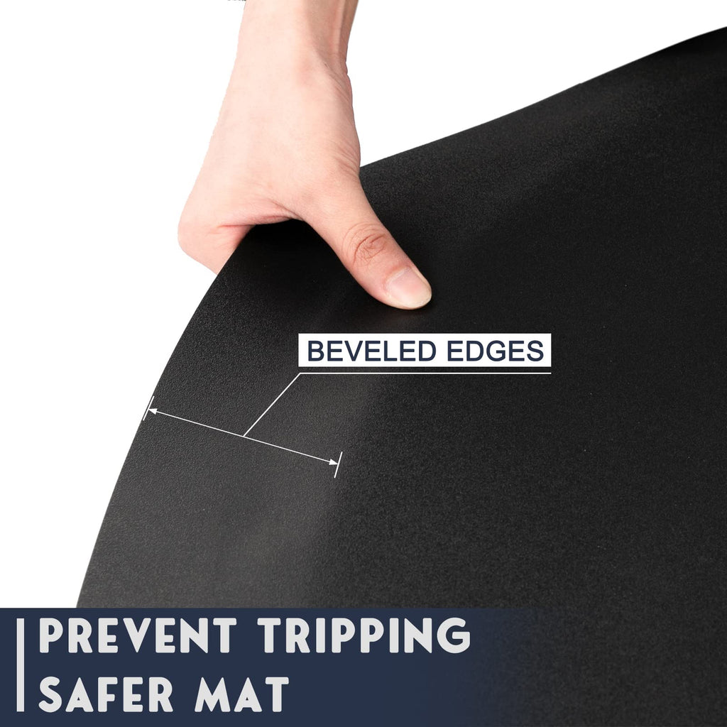 OmySalon 1/2'' Thick Anti Fatigue Mat for Hairstylist Standing, 3'x5' Barber Floor Matt with Scissor Under Salon Chair, Hair Cutting Hairdressing Equipment