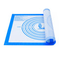 Nonstick Silicone Pastry Baking Mat Large with Measurements 16''By 20'' for Silicone Baking Mat, Counter, Dough Rolling/Pie Crust Pad By Folksy Super Kitchen (16×20, Blue)