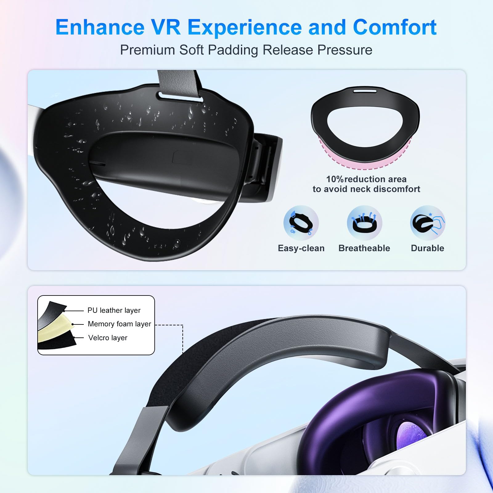 10000mAh Battery Head Strap for Meta Quest 3/3S - Elite Strap with Battery Pack Accessories Fast Charger to Extend Quest 3/3S 2-4H Playtime - VR Stocking Stuffers for Men - Mens Stocking Stuffers