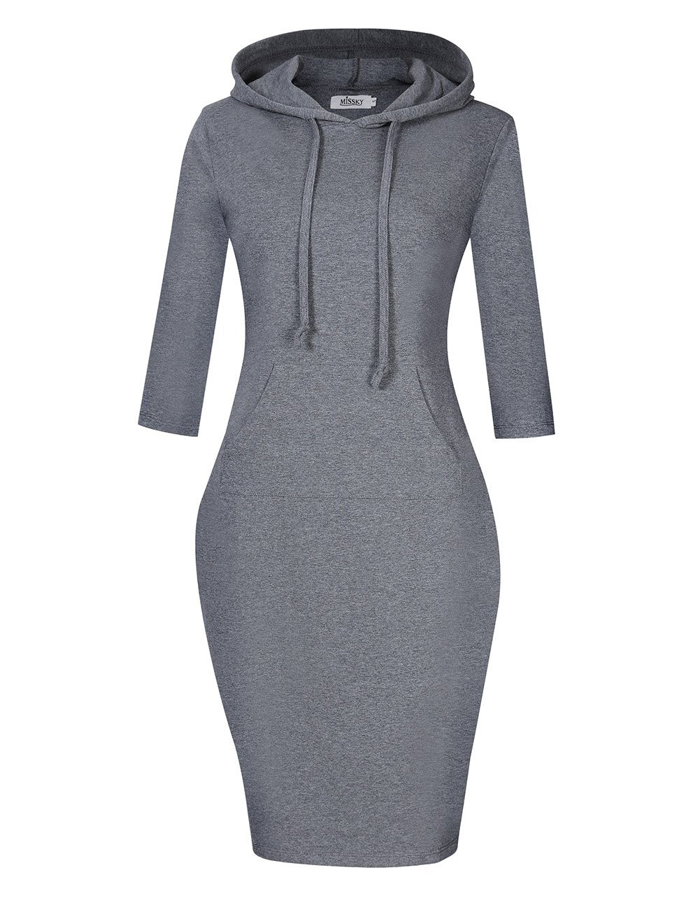 MISSKY Women's Women's Sweatshirt Hooded Dress