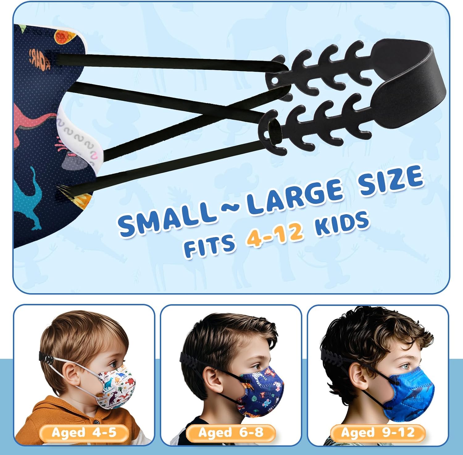 FENFEN Kids KN95 Face Mask Disposable - Kid KN 95 Masks Children Small Size Breathable Boys Kids KN95 Mask Mascaras KN95 Para Niños 50 Pack