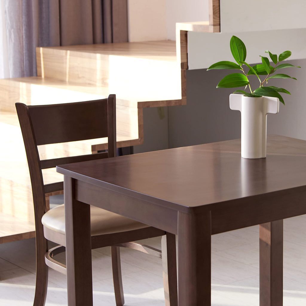 Livinia Cabin 33.5" Wooden Dining Table/Small Rectangular Modern Farmhouse Solid Wood Kitchen Table Desk (Black)
