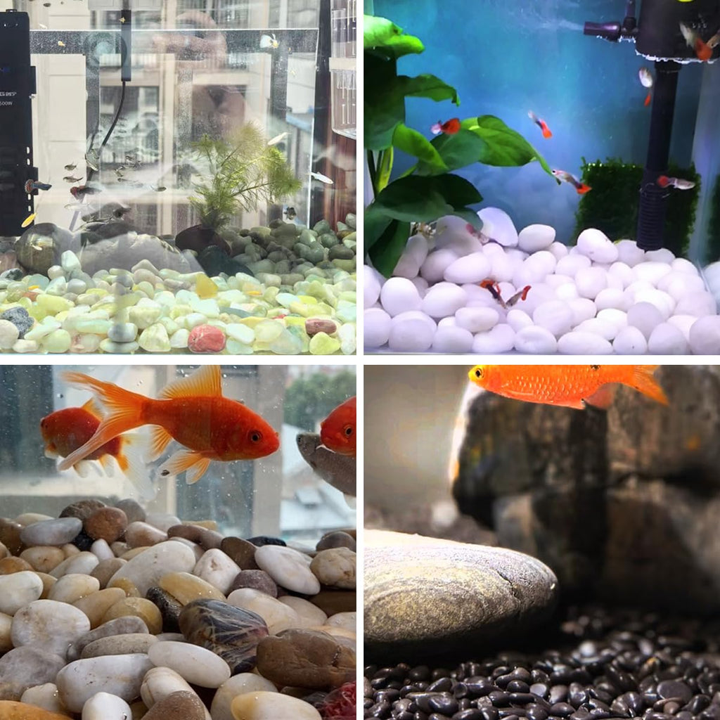 YISZM 5lbs Black Pebbles for Plants, 2-3 Inch High Polished Natural Large River Rocks for Landscaping, Decorative Stones Vase Filler Fish Tank Aquariums Garden Outdoor and Indoor DIY