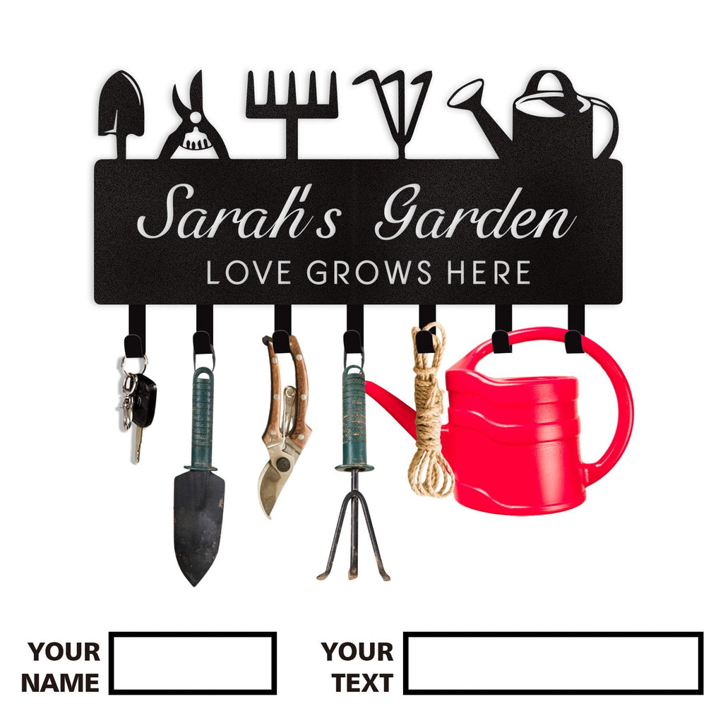 Dyoart Personalized Couple's Name Key Rack, Wall Mounted Metal Key Holder for Housewarming Gifts,ignent Bedding
