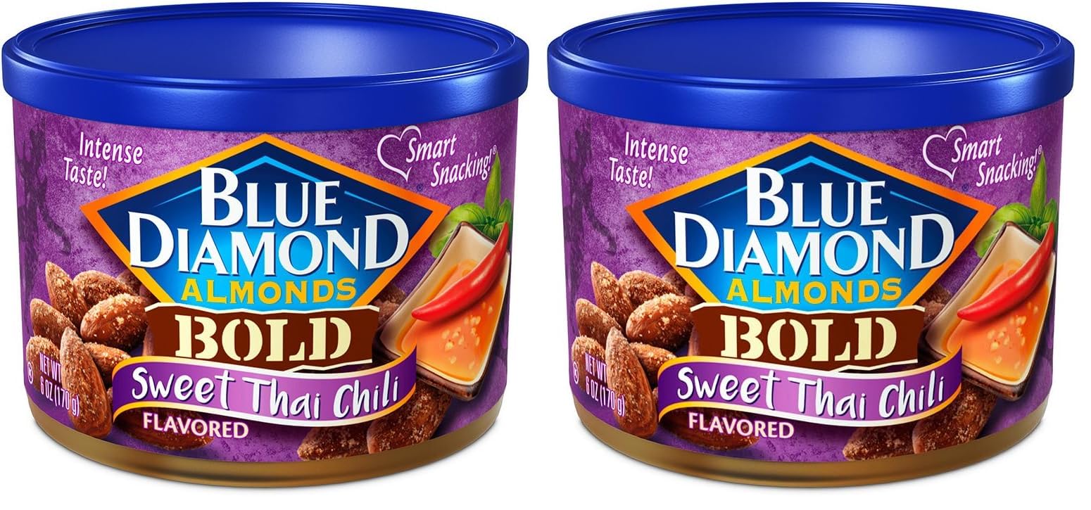 Blue Diamond Almonds Sriracha Flavored Snack Nuts, 6 Oz Resealable Can (Pack of 1)