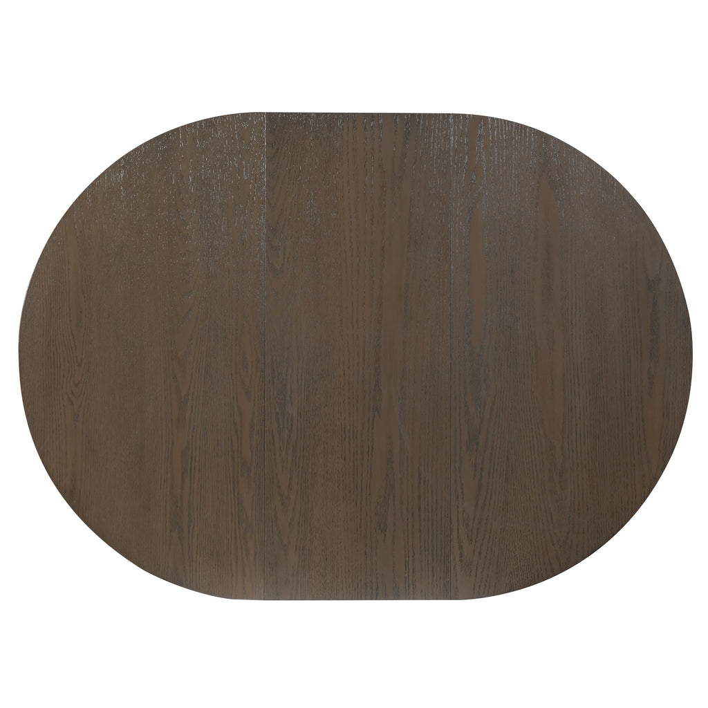 LUMISOL Round Dining Table for 4-6 People, 41"-57" Extendable Kitchen Table with 16" Removable Leaf for Small Places, Kitchen, Dining Room, Espresso