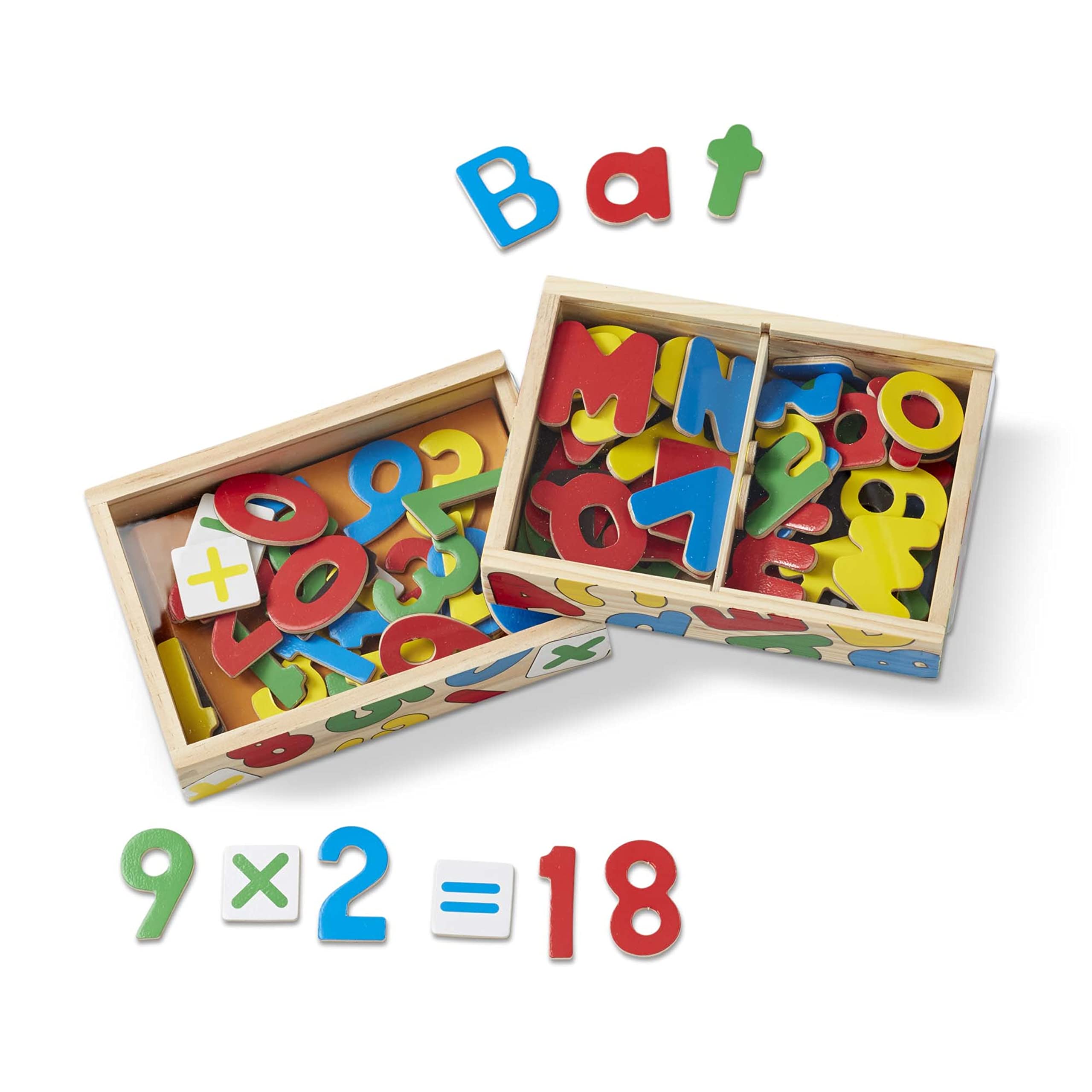Melissa & Doug 52 Wooden Alphabet Magnets in a Box - Uppercase and Lowercase Letters