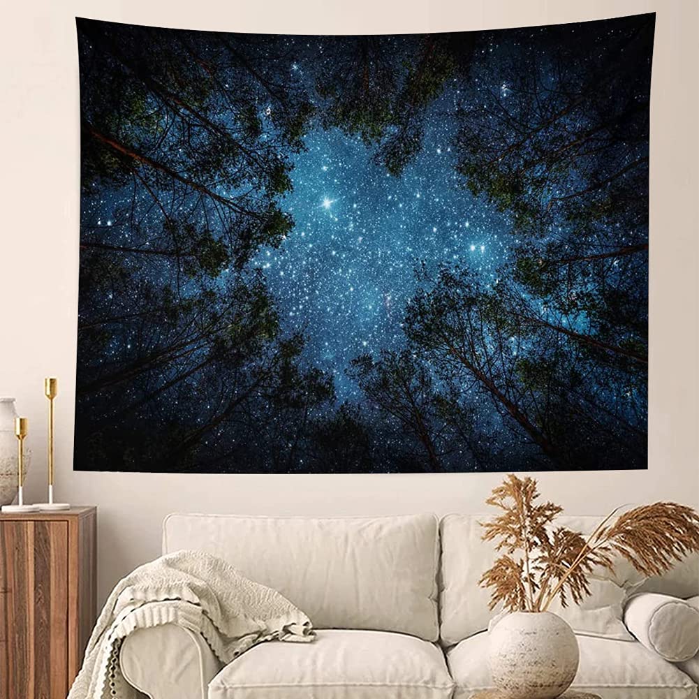 Llamazing Forest Landscape Home Decor - Living Room & Bedroom Magic Tapestry (Sunlight&Creek, 60''L51''W)