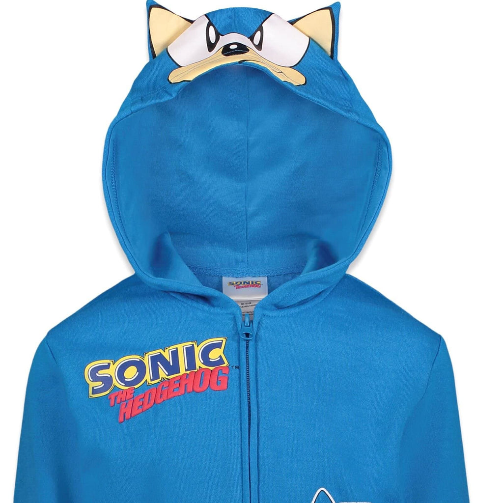 SEGA Sonic the Hedgehog Cosplay Fleece Zip-Up Hoodie Toddler to Big Kid