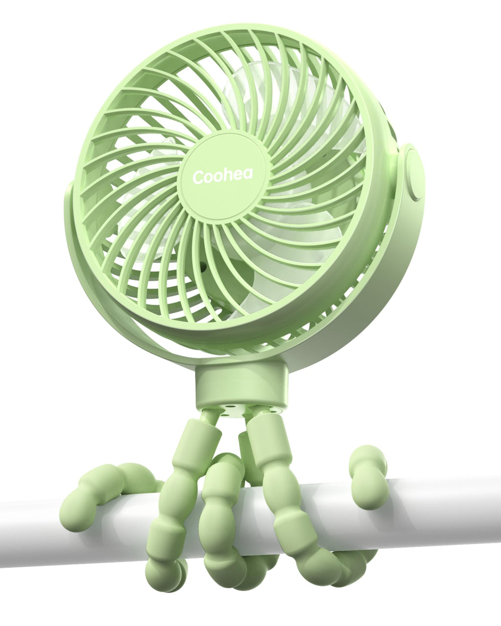 Coohea Stroller Fan Clip on for Baby, 4000mAh Rechargeable Battery Operated, Flexible Tripod, 3 Wind Speed, 360° Rotatable, Small Cooling Portable Fan for Car Seat Crib Golf Cart Bike Treadmill, Black