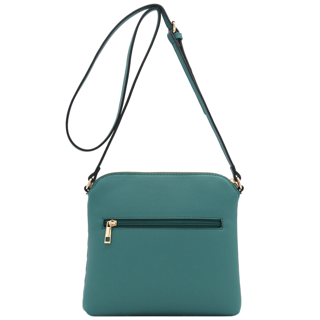 FashionPuzzle Chevron Quilted Medium Crossbody Bag with Tassel Accent
