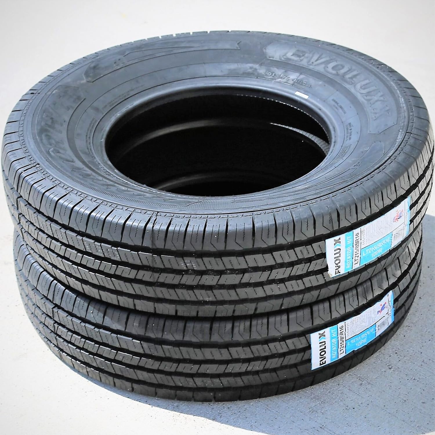 Evoluxx Rotator H/T All-Season Commercial Van Radial Tire-195/75R16 195/75/16 195/75-16 107/105R Load Range D LRD 8-Ply BSW Black Side Wall