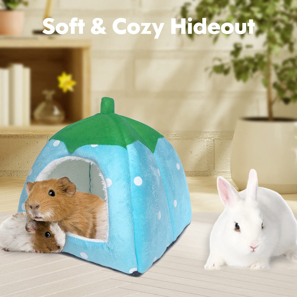 Guinea Pig Hideout Bed Dwarf Rabbit House Cave Accessories Cozy Hide-Out for Little Bunny Hedgehog Ferret Chinchilla&Other Small Animals