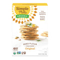 Simple Mills Organic Seed Crackers, Original, Gluten Free, Flax Seed, Sunflower Seeds, Corn Free, Low-Calorie Snacks, Plant Based, Nutrient Dense, 4.25oz, Pack of 1