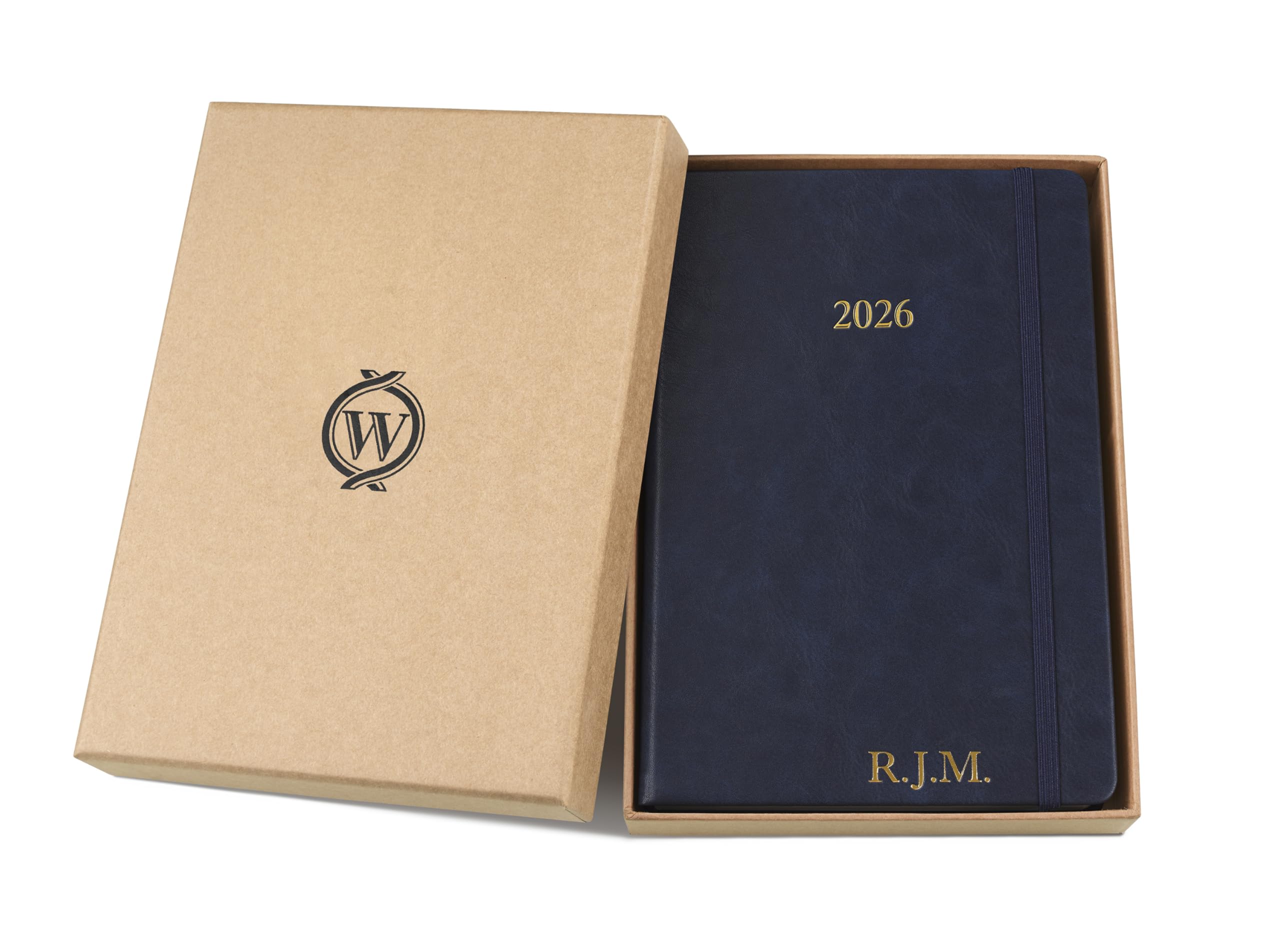 Wykeham's Executive 2026 Daily Journal Planner – US Public Holidays & Format – Customization Available (Brown, 6" x 4.5")