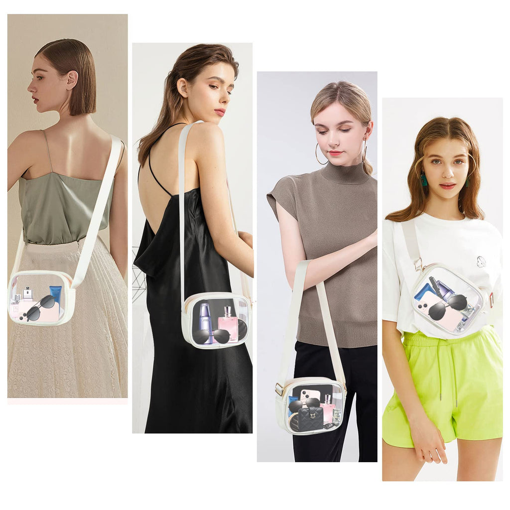 KETIEE Clear Crossbody Bag, Stadium Approved Clear Purse Bag for Concerts Sports Events Festivals