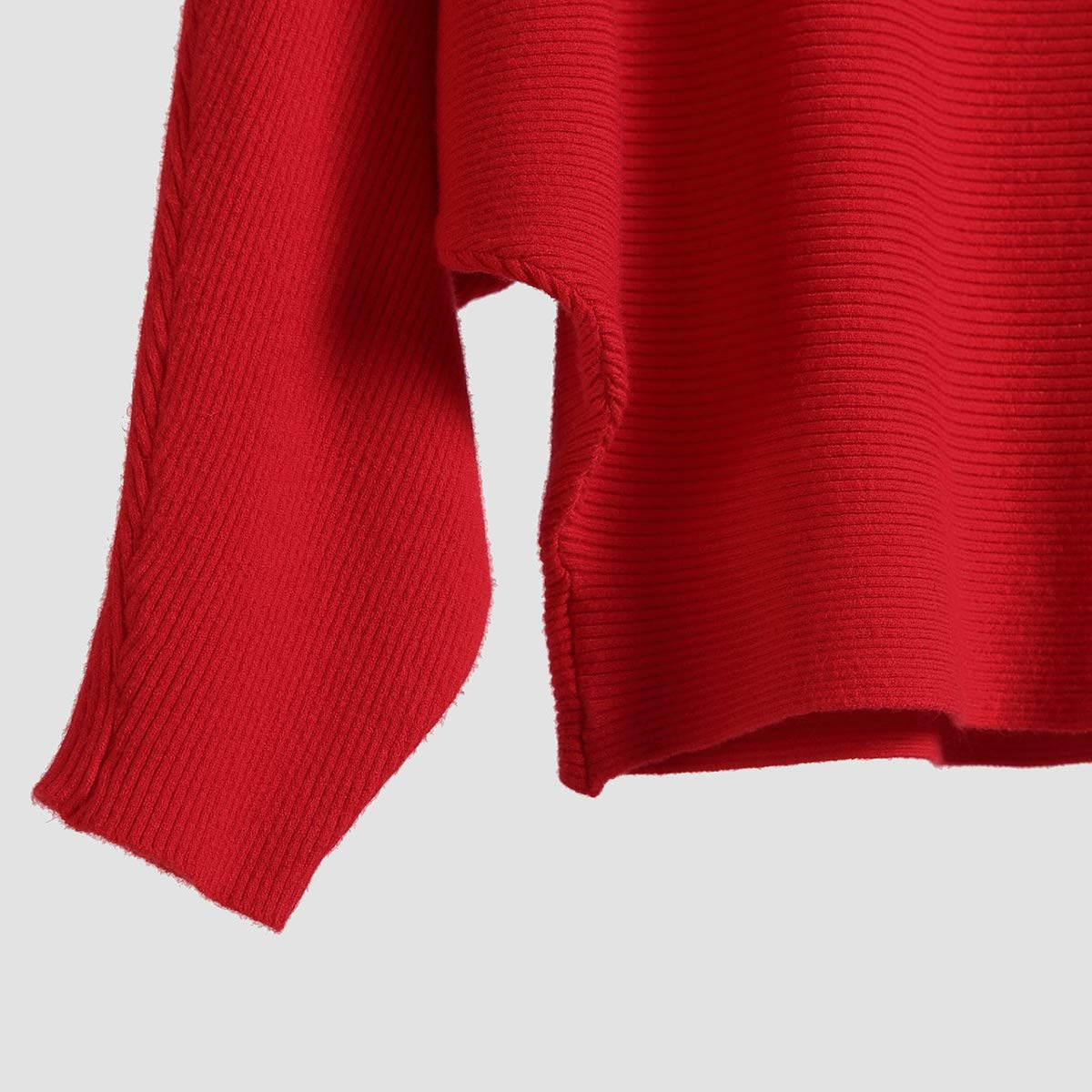 GABERLY Boat Neck Batwing Sleeves Dolman Knitted Sweaters and Pullovers Tops for Women