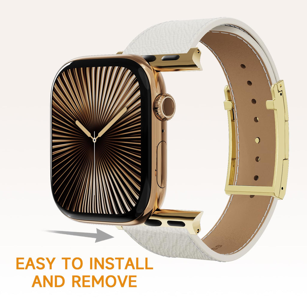 Designer Leather Band Compatible with Apple Watch 49mm46mm45mm44mm42mm41mm 40mm38mm for Women,Magnetic Buckle Replacement Strap for iWatch Ultra 3/2 /1 SE 3/2/1 Series 11/10/9/8/7/6/5/4/3/2/1