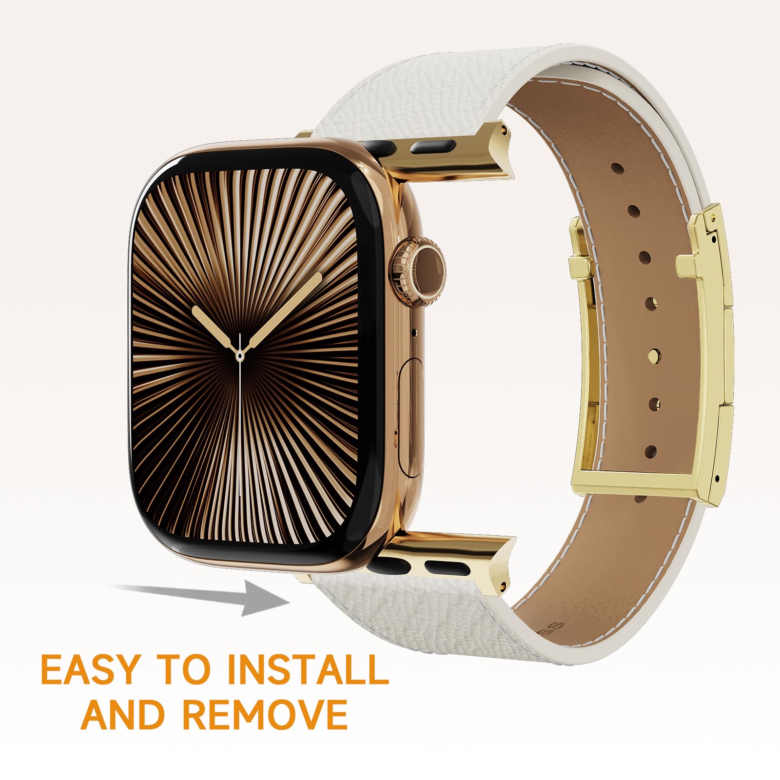 Designer Leather Band Compatible with Apple Watch 49mm46mm45mm44mm42mm41mm 40mm38mm for Women,Magnetic Buckle Replacement Strap for iWatch Ultra 3/2 /1 SE 3/2/1 Series 11/10/9/8/7/6/5/4/3/2/1
