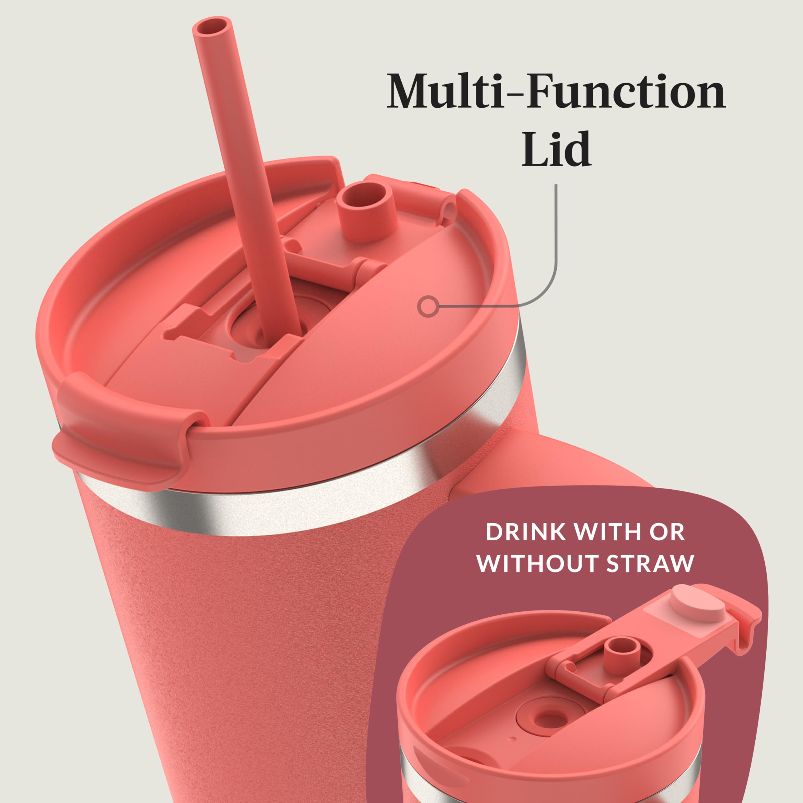 Contigo Streeterville 30oz Tumbler, Stainless Steel Vacuum Insulated, Leak-Proof, Cold for 29 Hours, Fits in cupholders, Licorice