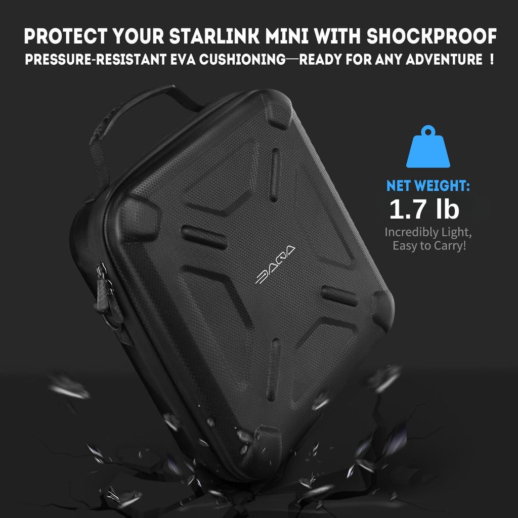Ultra-Light Case for Starlink Mini – Waterproof, Shockproof EVA for Starlink Case Shoulder Star Link Bag with Dual Carry Options | Ideal Starlink Mini Accessories