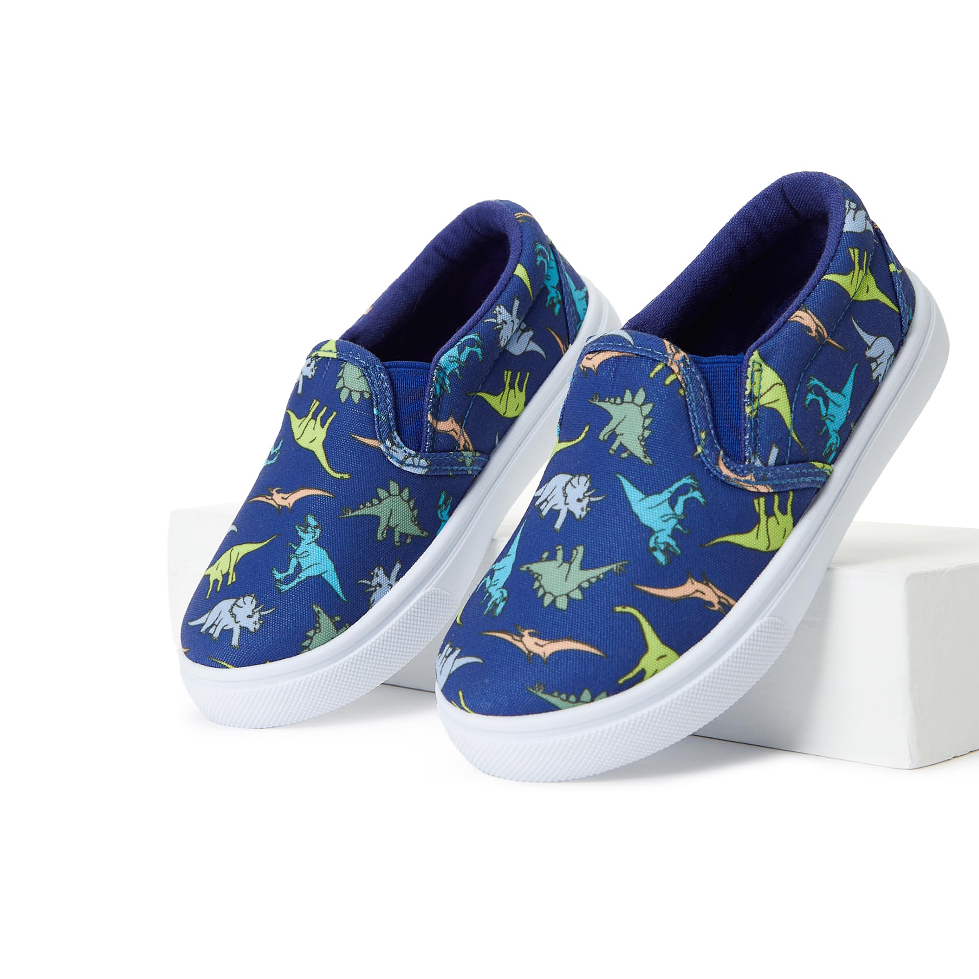 FabKids Kids Sneakers Boys Girls Canvas Shoes Slip On Low Top Footwear for Toddler Little Kid Big Kid