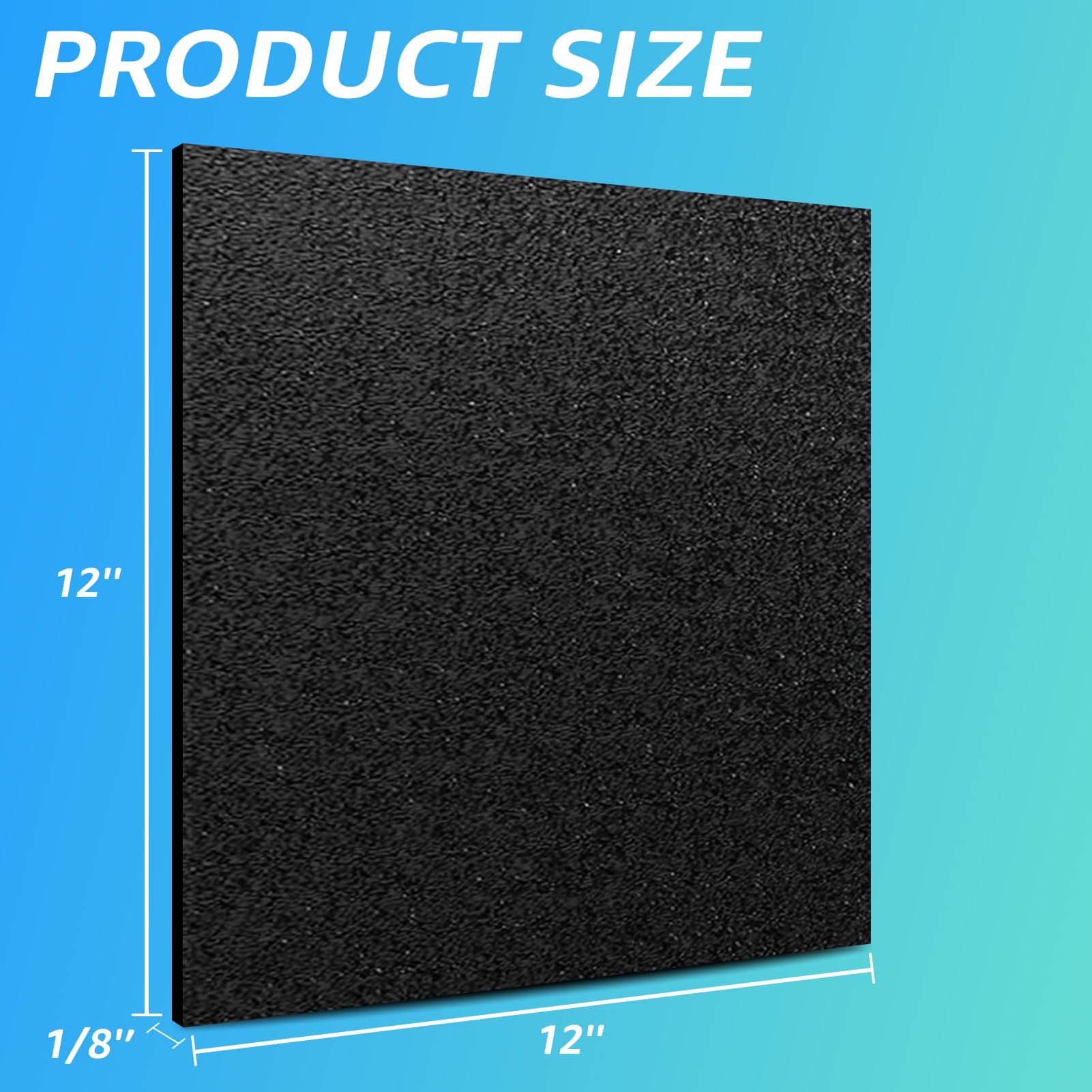 Art3d ABS Plastic Sheets 1/16 Inch Thick 8"x12", 2 Pack - Thermoform Two-Sided Rigid ABS Sheet (Textured Plastic Front & Smooth Back)