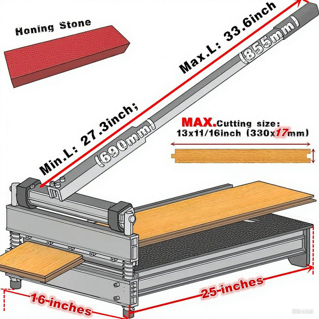Heavy Duty Laminate/Vinyl Plank Cutter 13"; Instant 15/30/45 Angles to Cut Laminate, All Vinyl Planks, Engineer Wood, Siding & More in Just 1 Step; Super Cost-effective for Thanksgiving！