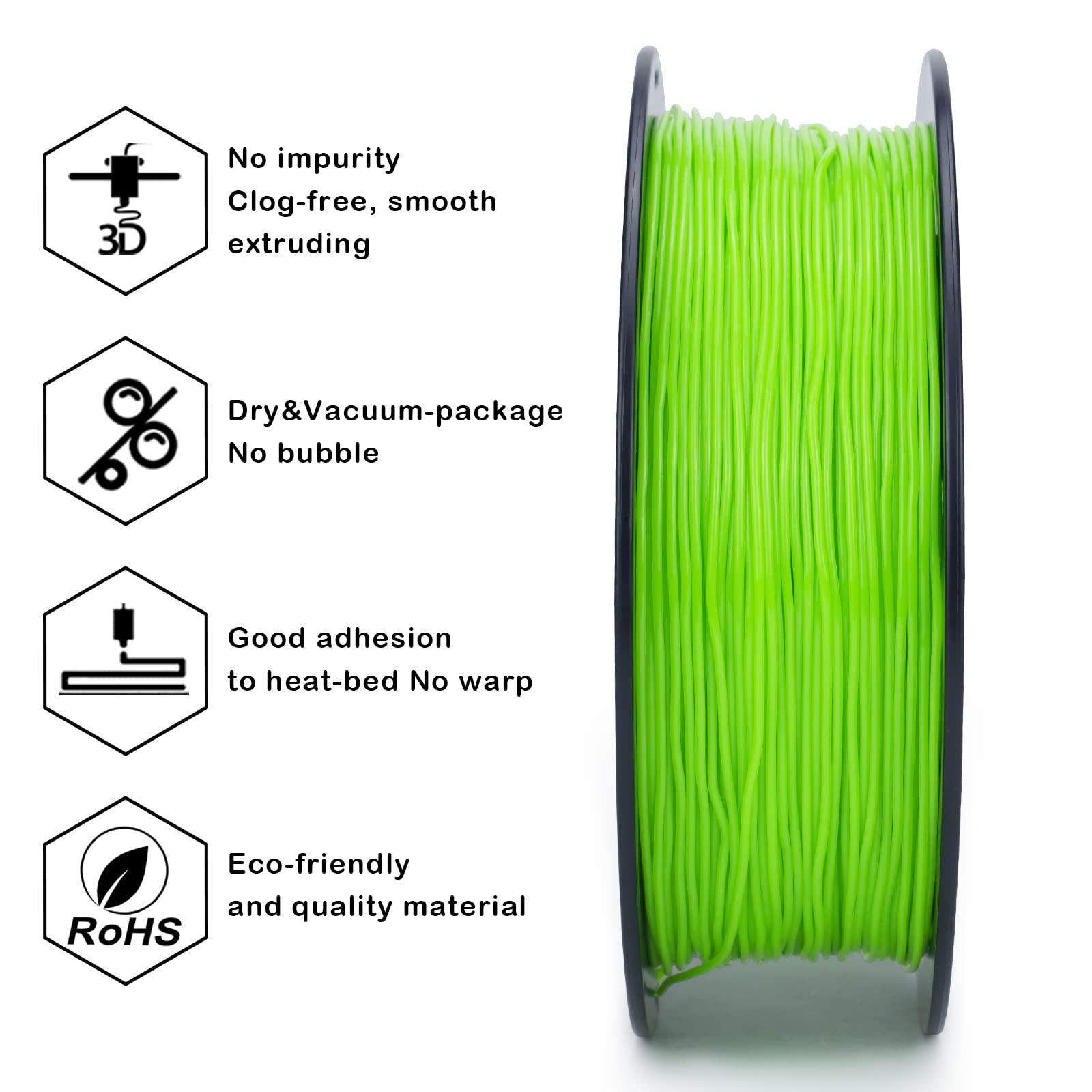 ZIRO TPU Filament 1.75mm 3D Printer Filament, Shore 95A Hardness TPU, Flexible Soft Material, 0.8KG/1.8lbs Spool, Fit Most FDM 3D Printers, Black