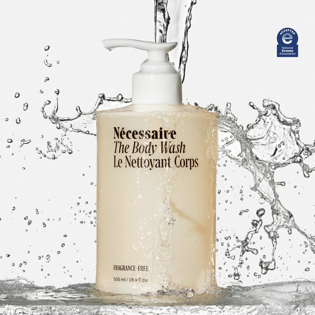 Nécessaire The Body Wash Eucalyptus — Multi-Oil Shower Gel Body Wash for Women + Men. Non-Comedogenic + Hypoallergenic for Sensitive Skin with Niacinamide. 500ml/16.9 fl oz