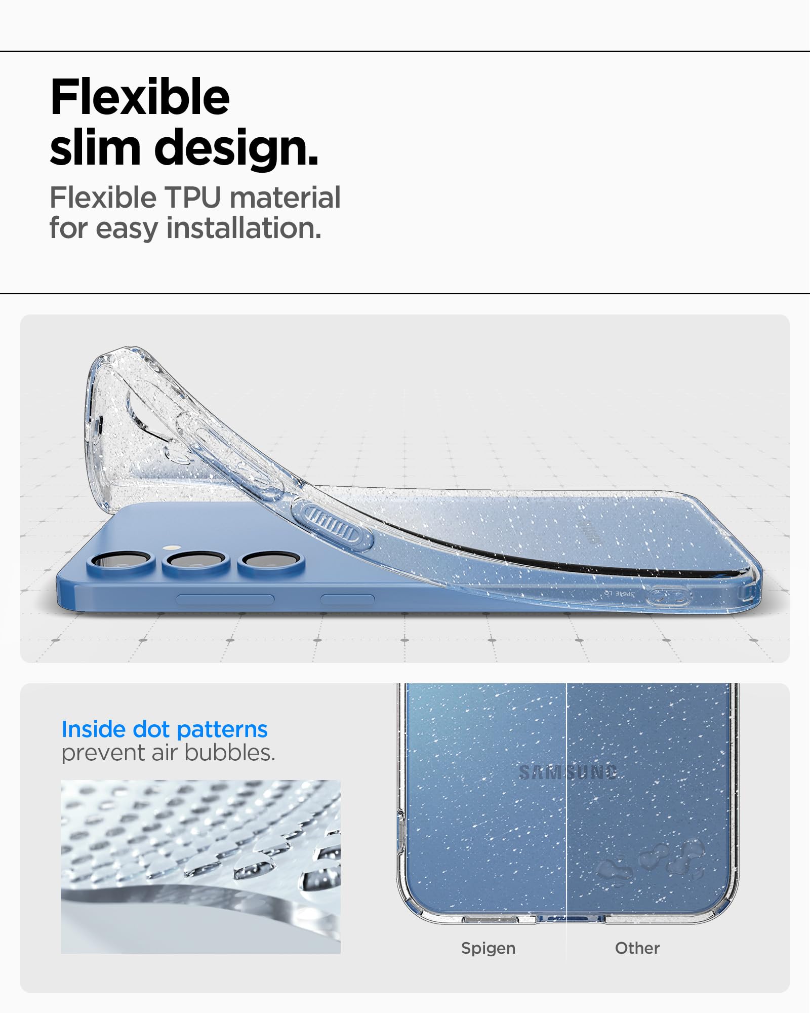 Spigen Liquid Crystal Designed for Galaxy S24 Case (2024) [Military-Grade Protection] - Crystal Clear