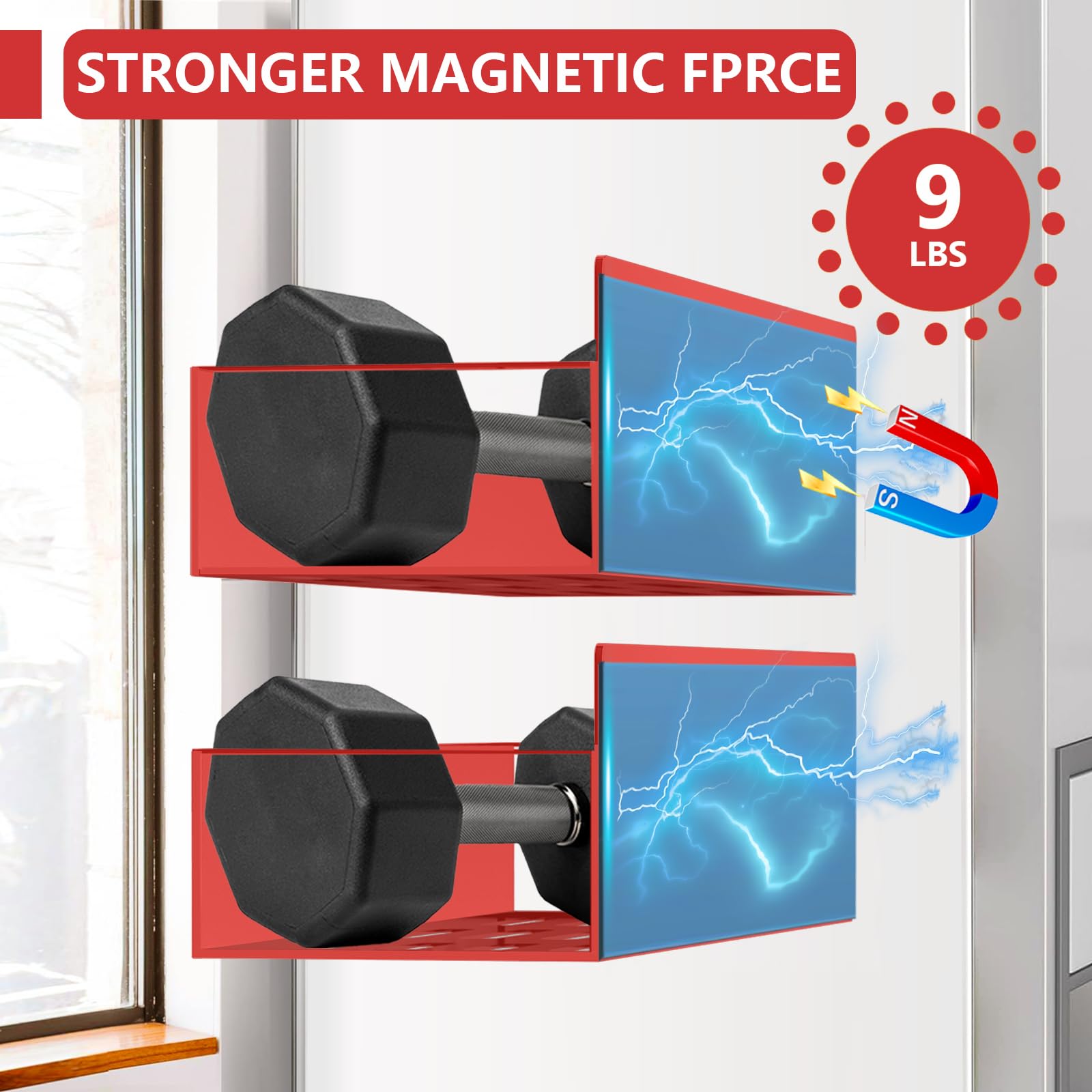 SMRCAD Magnetic Spice Rack Organizer for Fridge Seasoning Organizer for Kitchen storage with Screw Magnetic Shelf with Hook for Refrigerator and Oven (4pack1hook-Bronze)