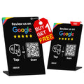 Google Review Stand -Boost Reviews w/Reusable Google Review Tap Card Stand & QR Code Stand- No App or Subscription - Android & iPhone Compatible-Boost Google Reviews for Online Growth