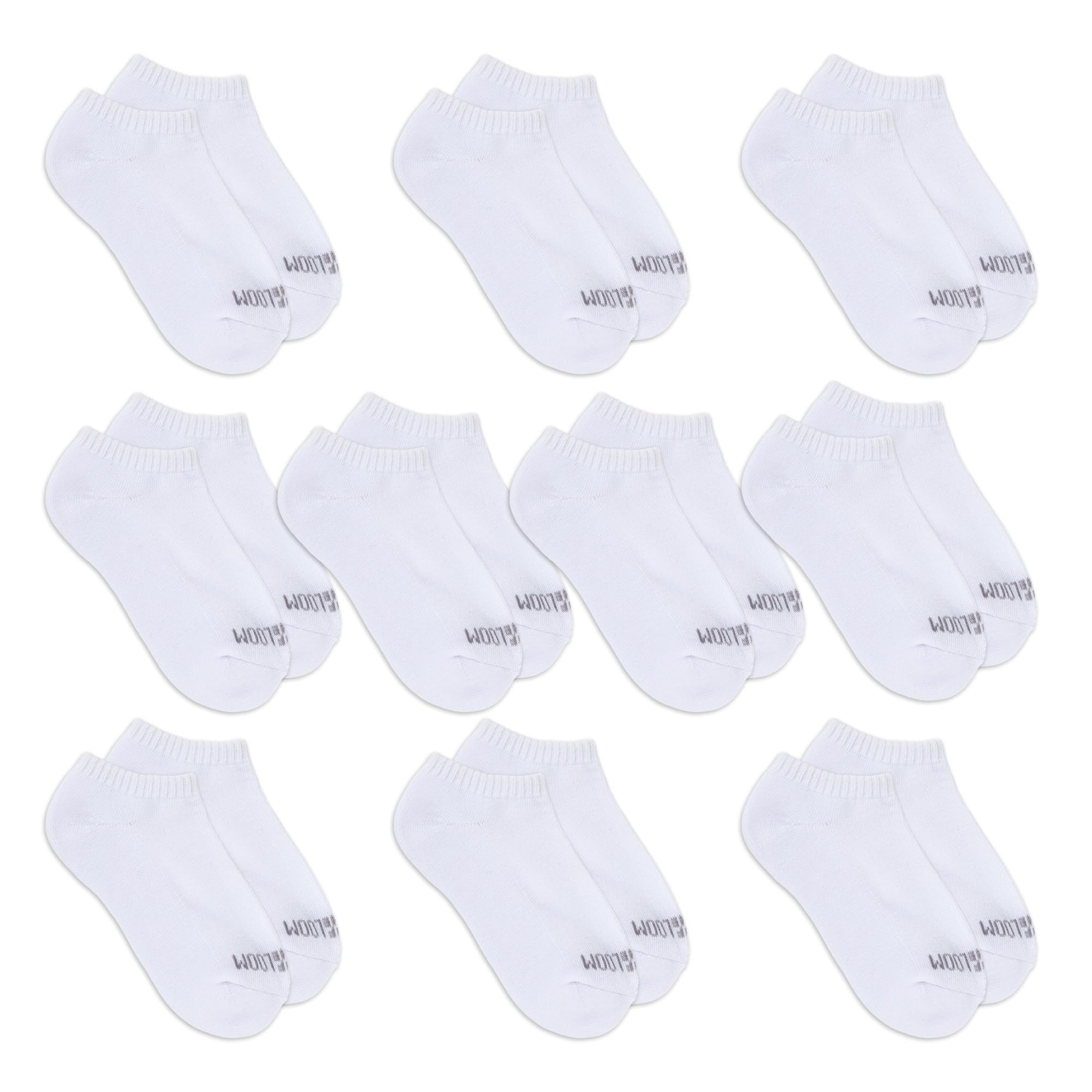 Fruit of the Loom Girl's Everyday Essential Soft Cushion Socks